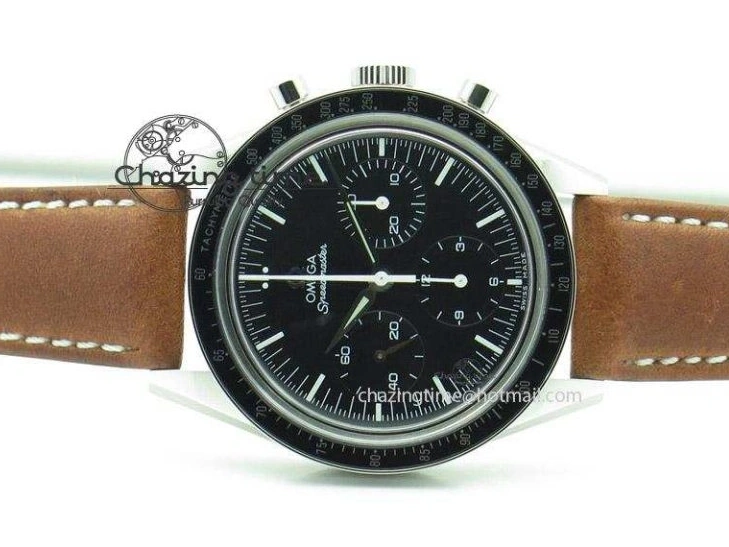0508 Supportive Speedmaster Professional The Moon Watch on Brown Asso Strap Asian Manual Winding Chronograph Movement 8288